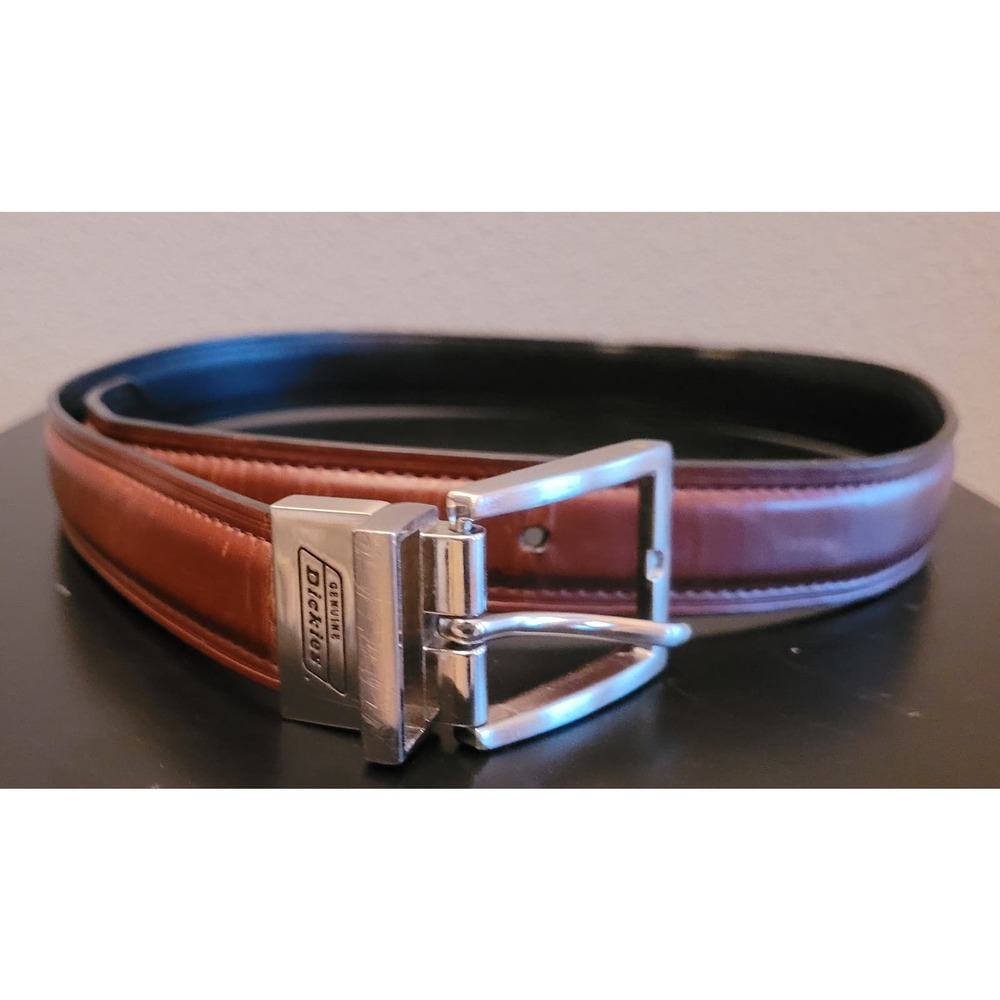 Dickies Brown Bonded Leather Belt Size 30-32
